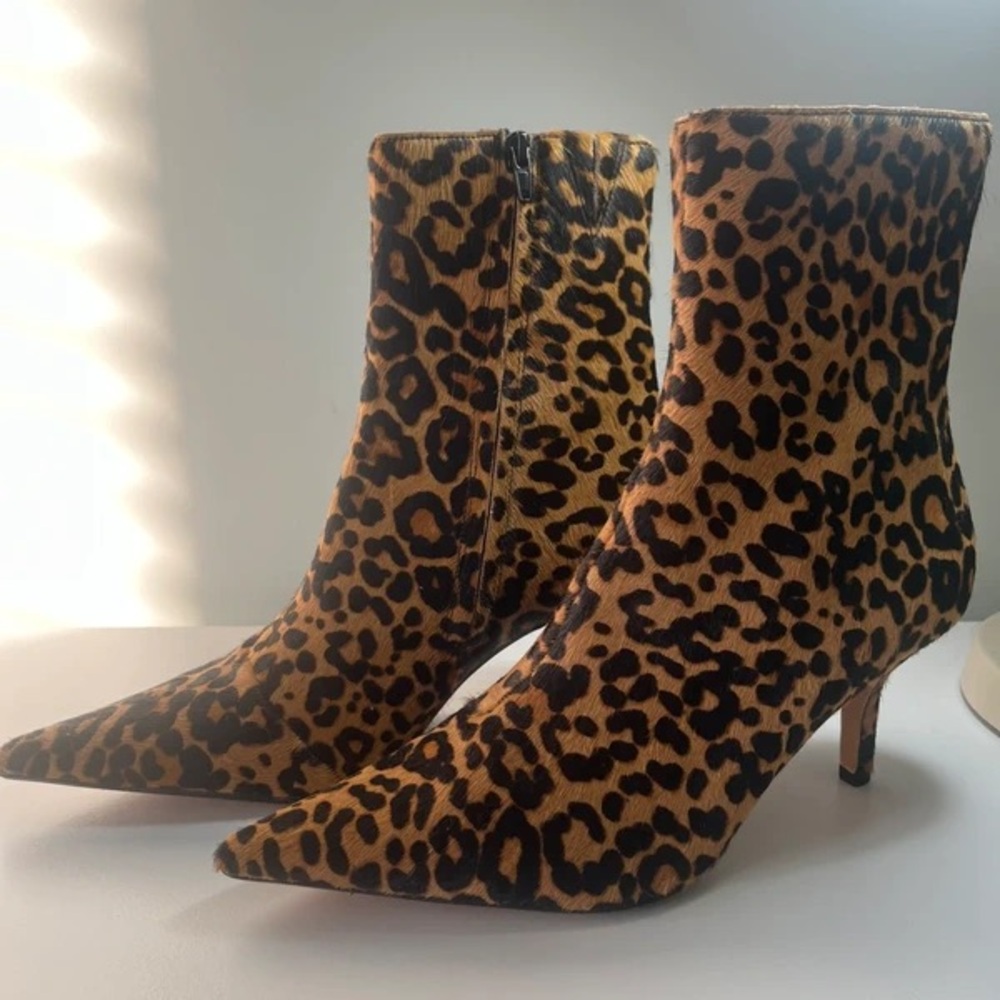 Leopard Print Heeled Boots